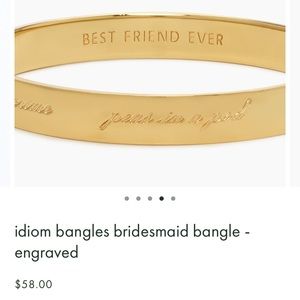 Kate Spade Bridesmaid/Best Friend Idiom Bangle
